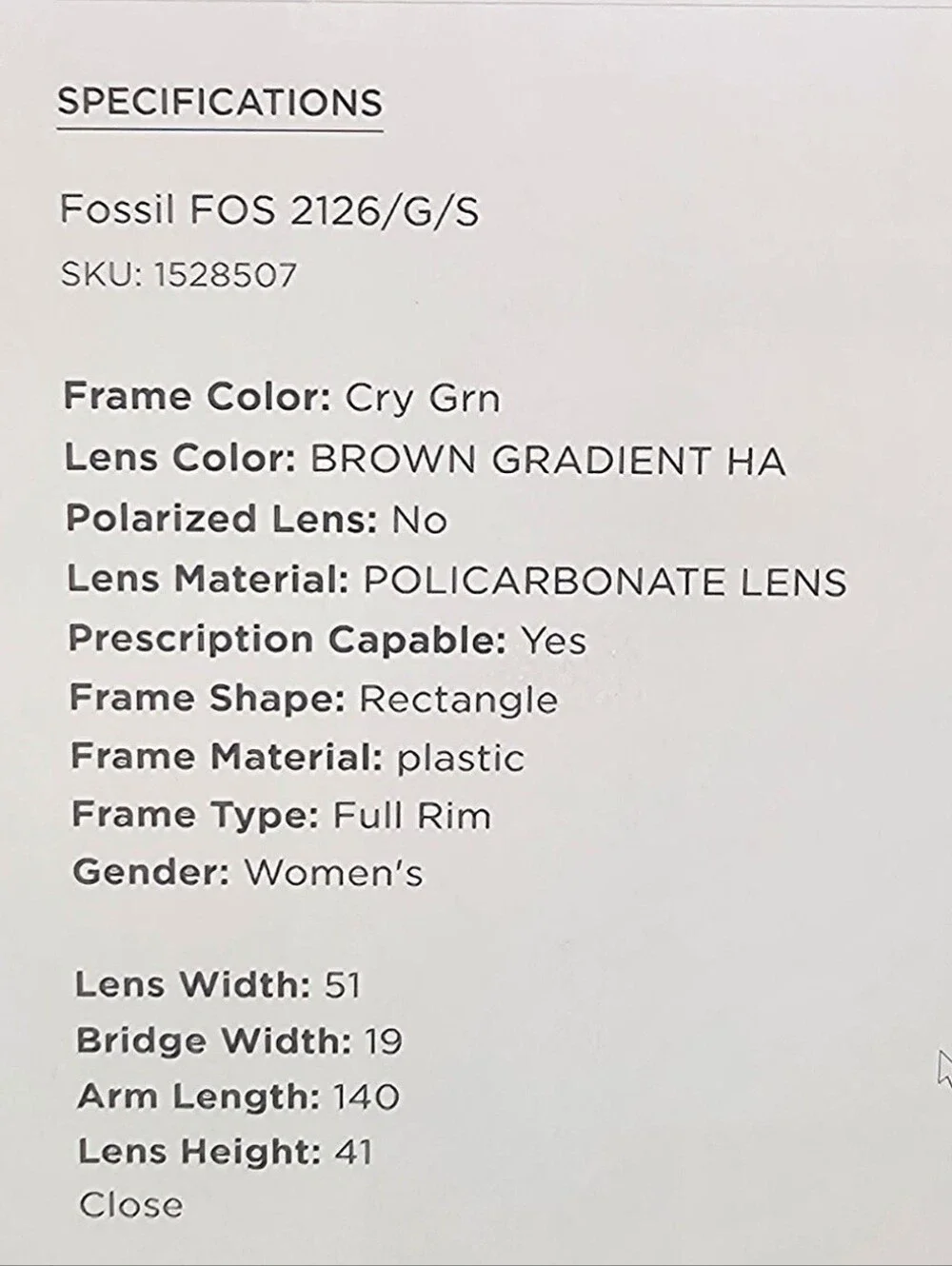 Brand New Fossil Sunglasses